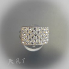 Сребърен дамски пръстен с камъни Swarovski R-299